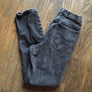 Vintage Lee Black High Waisted Mom Jeans